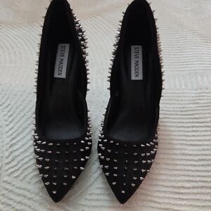 Steve Madden Black Pointed-Toe Spike Stiletto Pumps